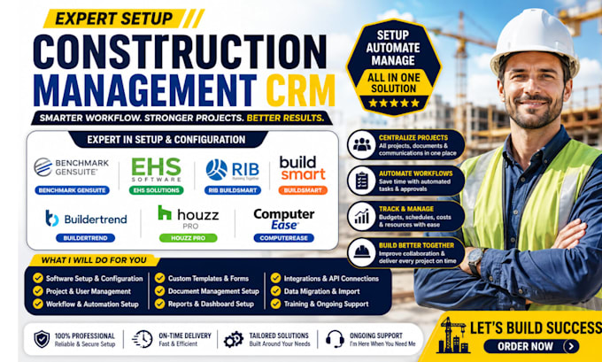 setup benchmark gensuite ehs rib buildsmart buildertrend houzz pro computerease