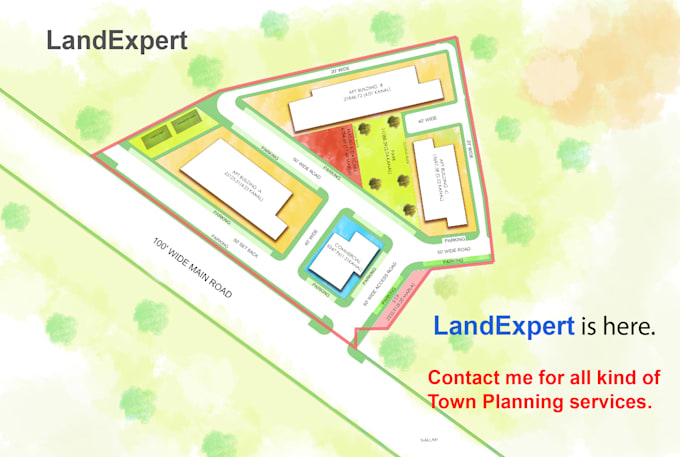 render site plan, plat map, campground or 2d vector drawing