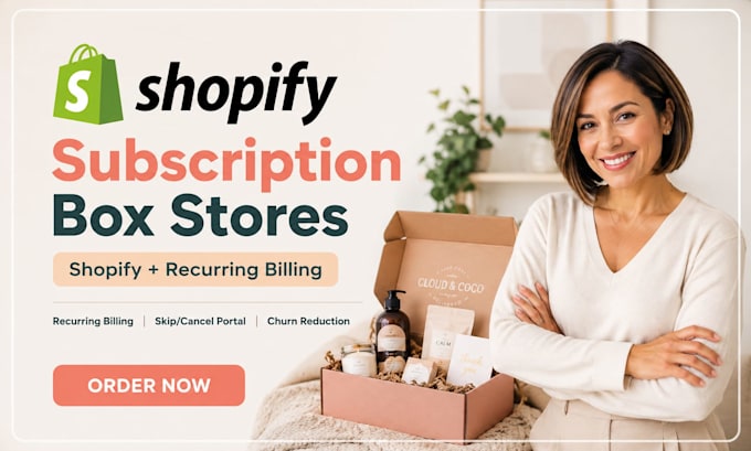build shopify website subscription box store with recurring billing setup