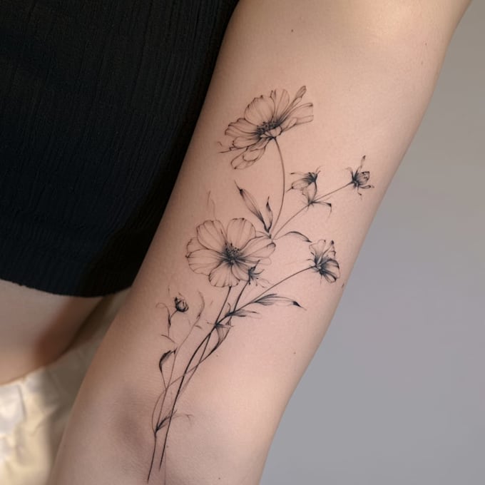 design a minimalist fine line tattoo