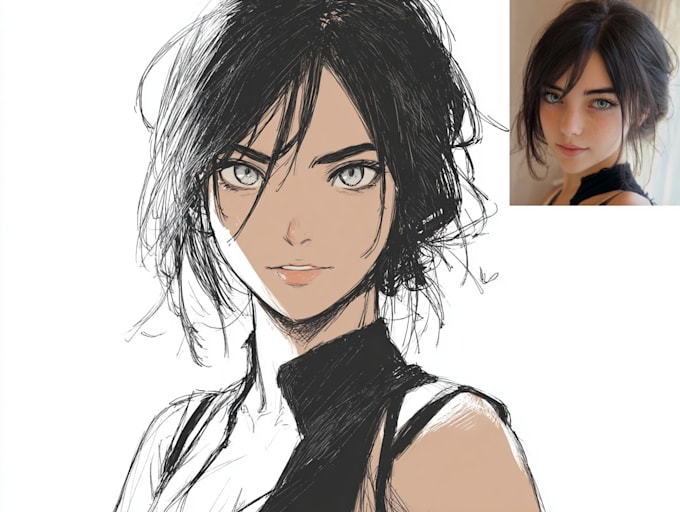 create portrait semi realistic character