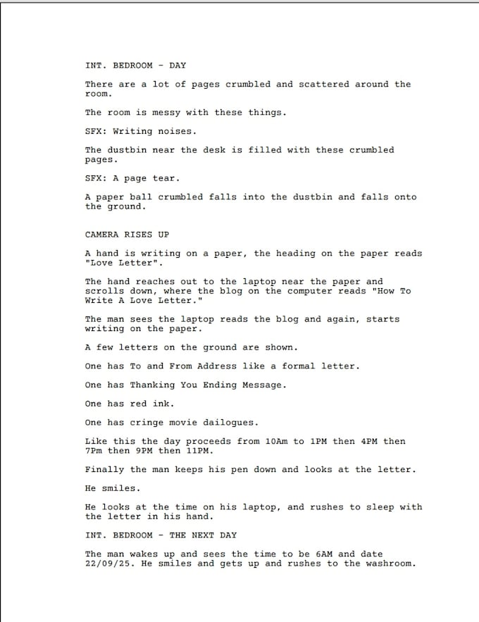 write compelling screenplay for short films, and pilots