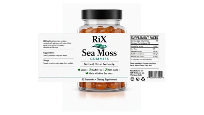 product labelling and mockup
