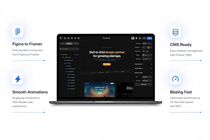 design or develop modern framer or wordpress site or do figma to framer website