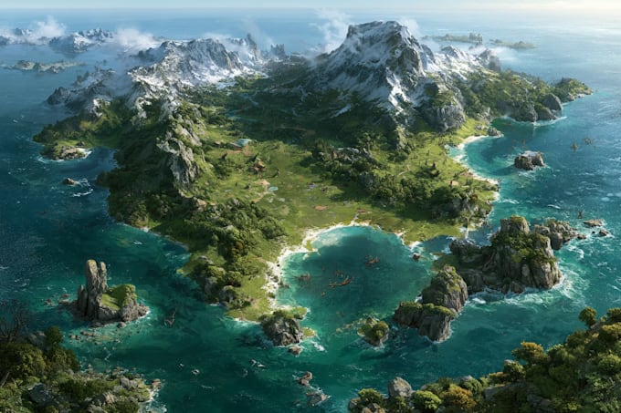 do fantasy map illustration