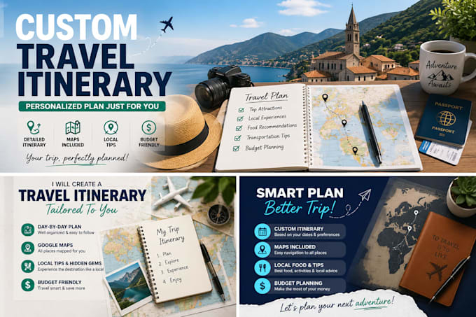 create a custom travel itinerary with maps, budget and local