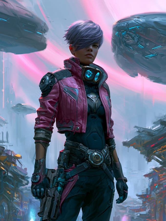 sci fi character illustration or sci fi character