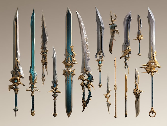 design unique weapons illustrations