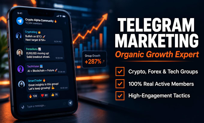 do organic telegram promotion and crypto telegram marketing