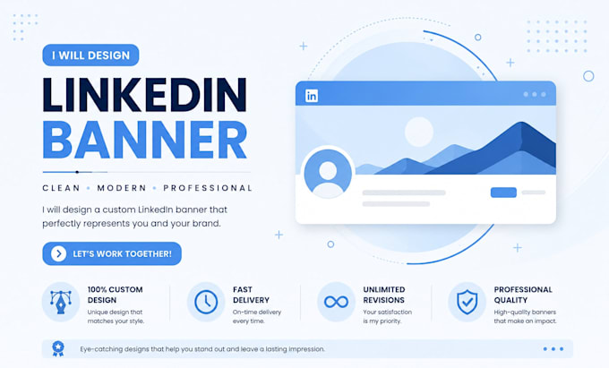 design a professional linkedin banner or header