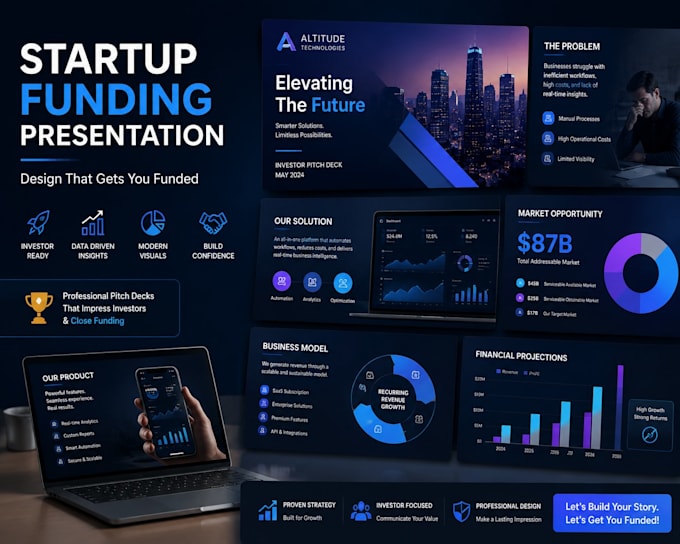 design an investor pitch deck for startups