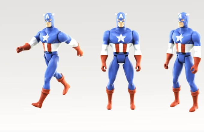 action figure design, 3d action figure statue articulated figure for 3d print