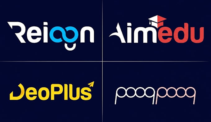 do custom minimalist wordmark, typography, lettermark, text logo design