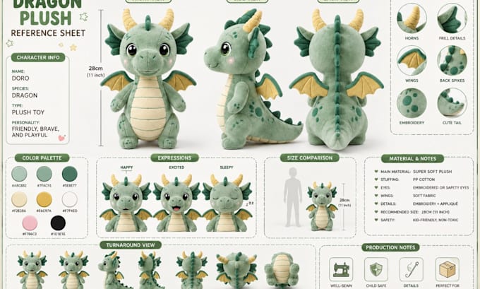 design custom plushies reference sheet reference sheet design in anime character