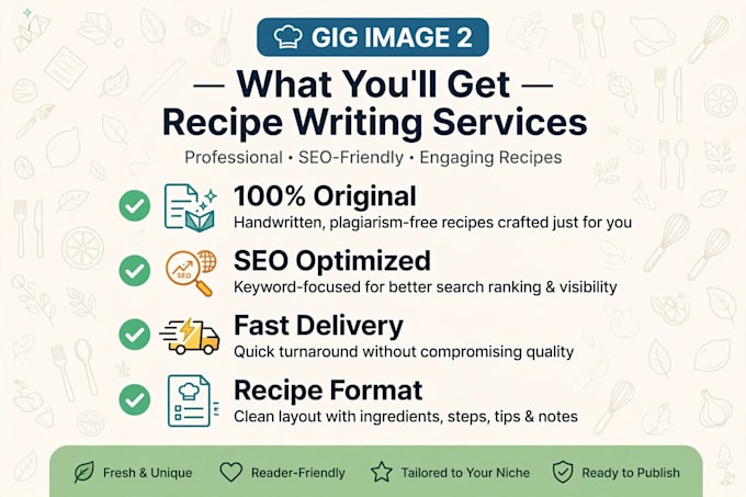 write delicious food blogs, recipes and cooking articles
