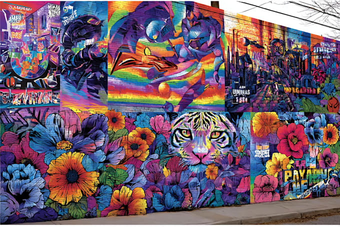design graffiti designs, murals and wall arts