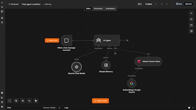 build a custom ai chatbot with rag using n8n and qdrant