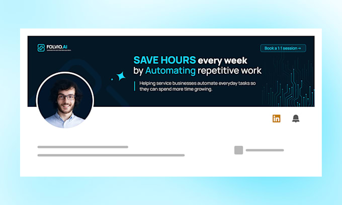 design a professional linkedin banner for personal branding