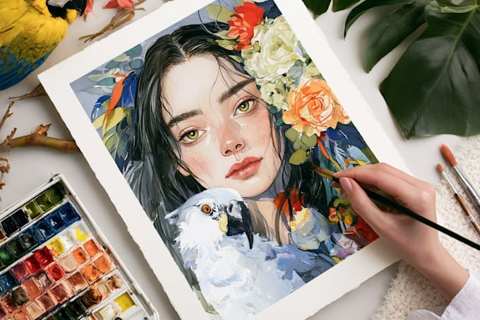 do a watercolor illustration