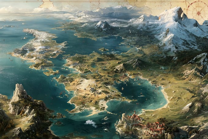 do fantasy map illustration