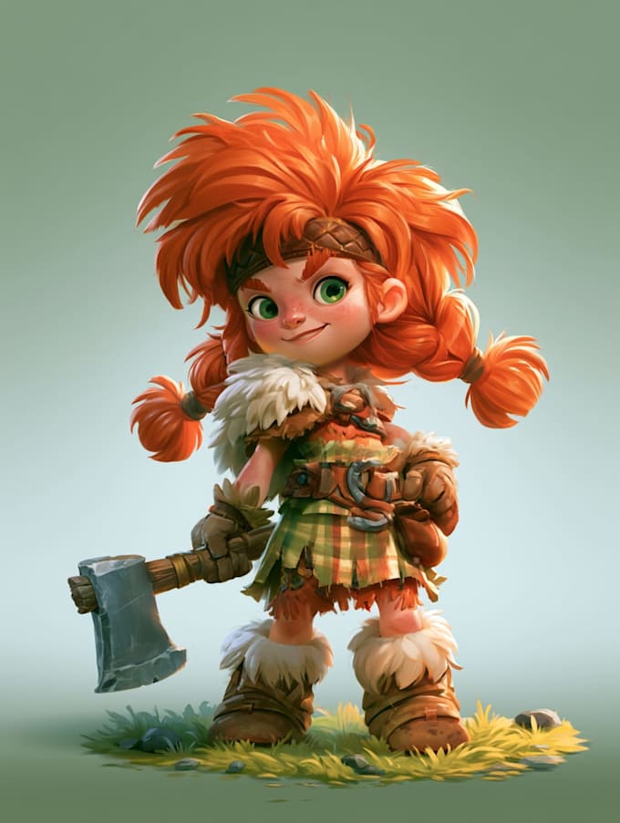 draw 2d game character illustration
