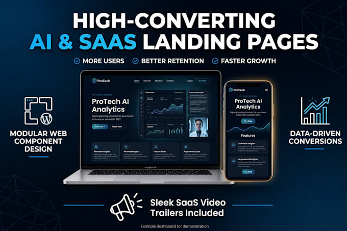 design a high converting elementor landing page with ai ugc video