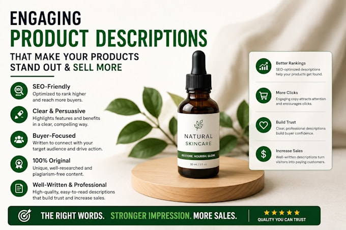 write SEO product descriptions that sell