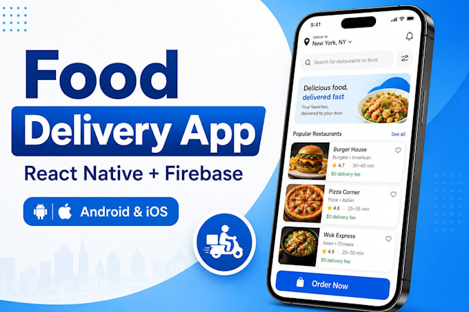 build a react native food delivery app with firebase