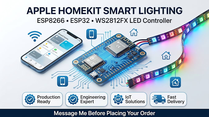 create apple homekit esp8266 ws2812fx led controller and smart lighting