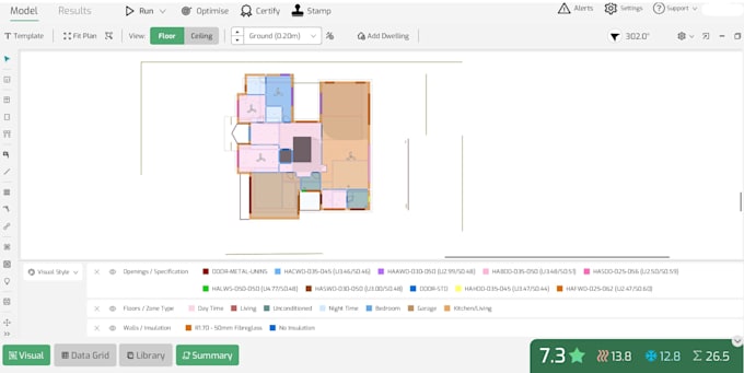provide backend hero modeling for single residential dwellings