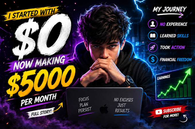 design eye catching youtube thumbnails for your channel