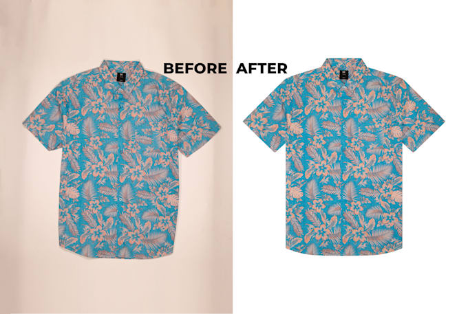 edit flatlay clothing packshot, remove background, and retouch apparel photos