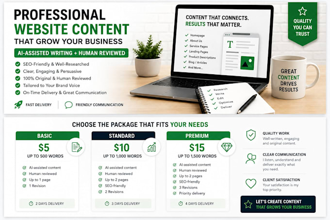 write ai content for your website, business or social media