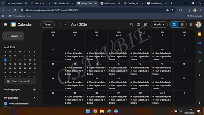 manage your calendar, appointments, and schedule as a pro VA