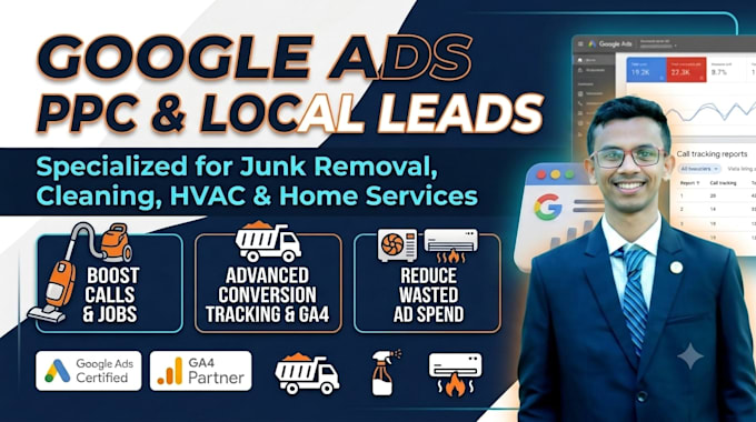 run google ads for junk removal, cleaning and hvac