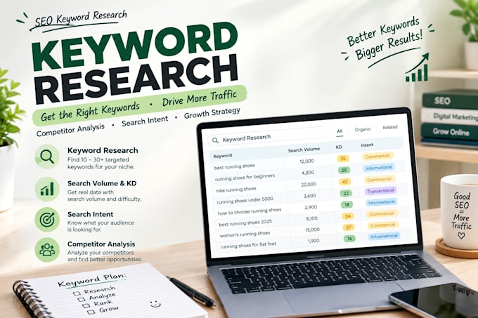 do SEO keyword research and competitor analysis