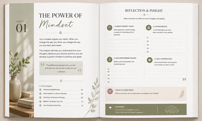 design canva online course workbook, training manual, PDF workbook, journal