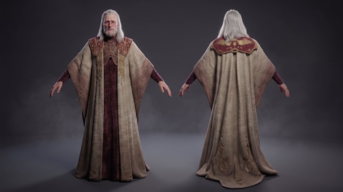 create 3d character modeling and texturing fantasy wizard