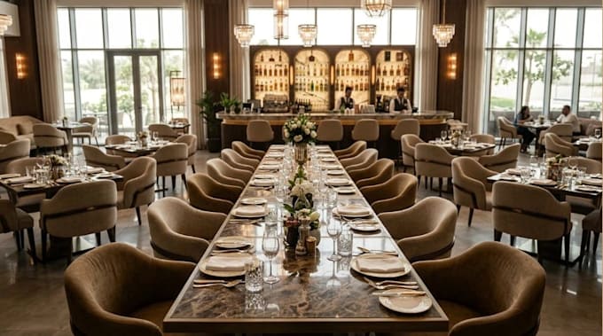 remodel functional restaurant dining area, vintage cafe interior,outdoor kitchen