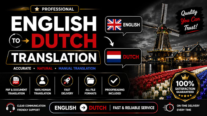 accurate english to dutch PDF translation by a professional