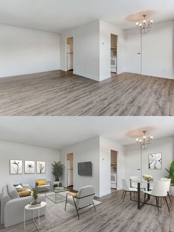 do virtual renovation for real estate property photos