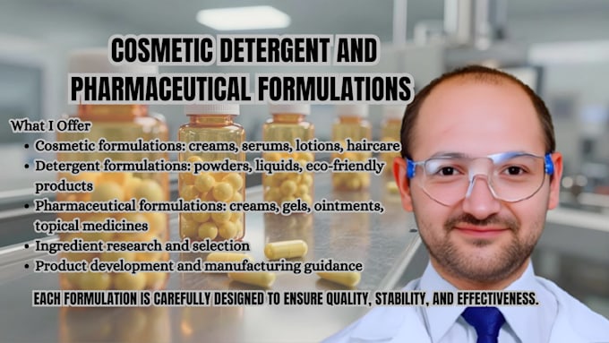 develop cosmetic, detergent, and pharmaceutical formulations