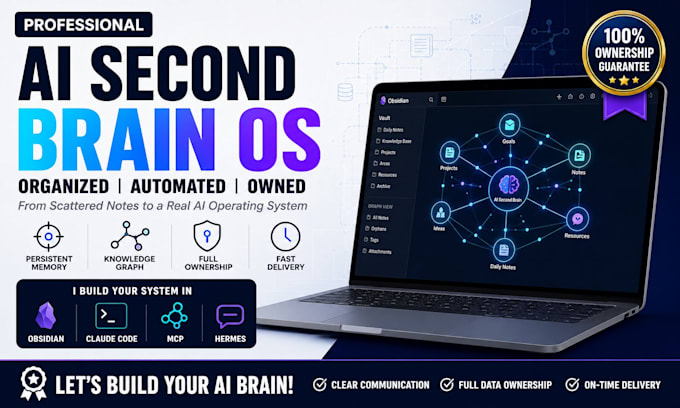 build ai second brain os obsidian hermes desktop app claude code mcp mac mini