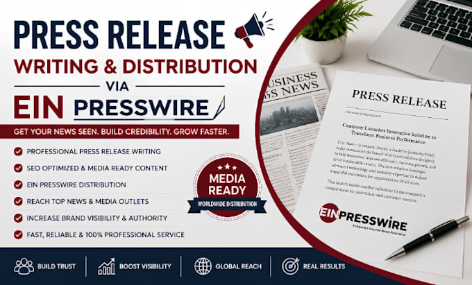 write SEO press release PR distribution public relation via ein presswire