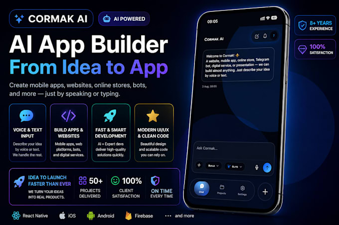 develop mobile app for android and ios