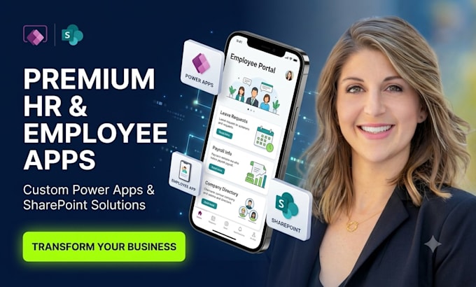 build microsoft power apps employee app HR app sharepoint business solution
