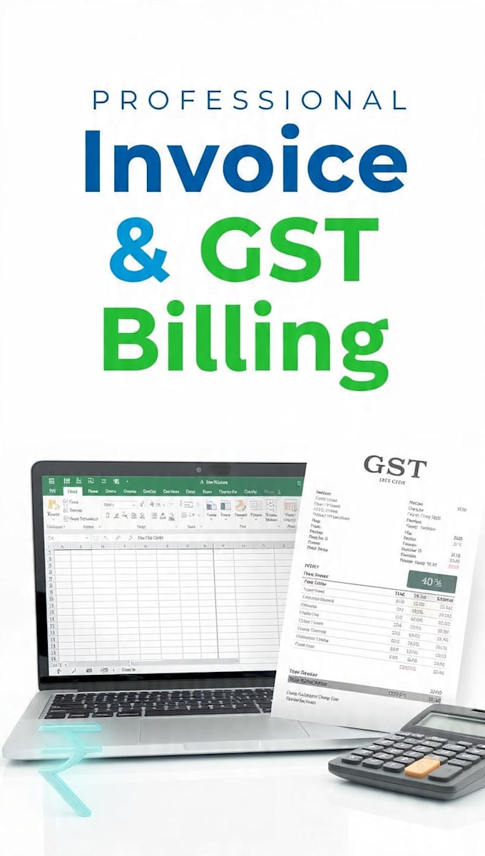 create professional invoice, gst billing and excel dashboard
