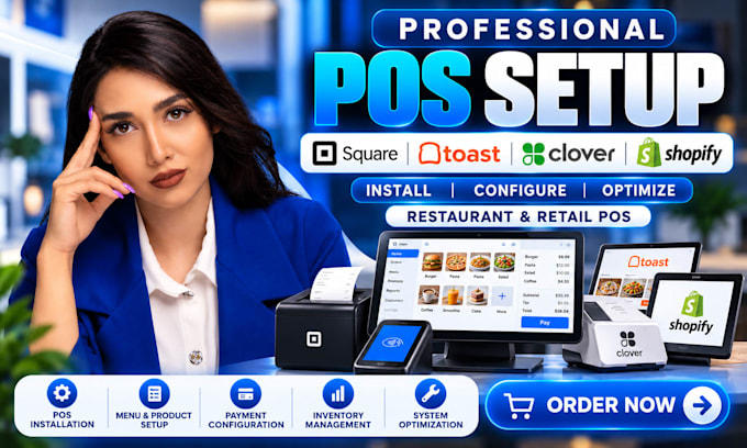 install and optimize square pos, toast pos, clover pos and shopify pos
