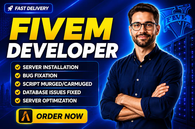 fix or create a fivem server and be your server developer