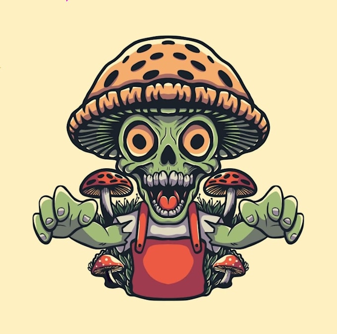 do professional psychedelic, stoner, horror, metal logo